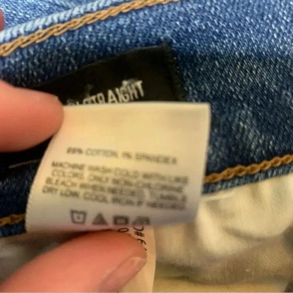 Express Modern Straight Leg Super High Waist Jeans - Picture 3 of 10